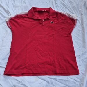 Lacoste Women's  Polo Shirt 38 Red Made In France Tag